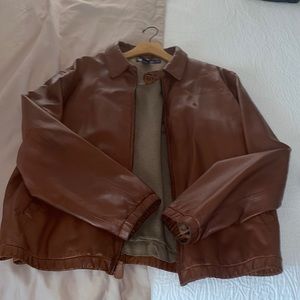 Vintage Leather Polo jacket xl and in good condition